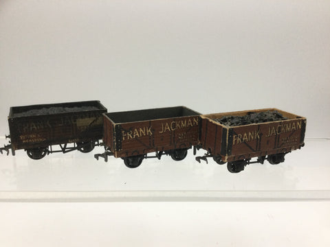 Peco R52/3J OO Gauge 7 Plank Wagon Frank Jackman x3