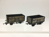Peco R52/3P OO Gauge 7 Plank Wagon Peterborough Co-op x2