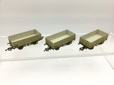 Oxford Rail 76MW6004 OO Gauge BR 6 Plank Wagons x3