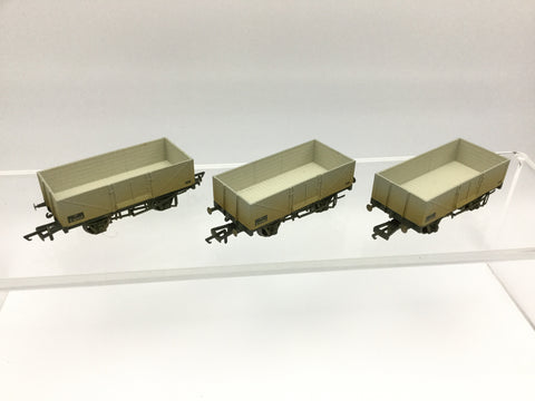 Oxford Rail 76MW6004 OO Gauge BR 6 Plank Wagons x3