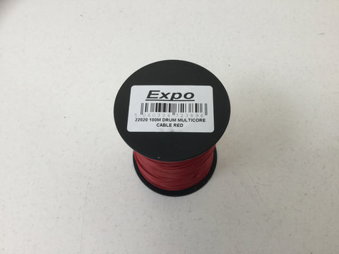 Expo 22020 Multicore Layout Wire Red 100m Roll