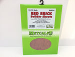 Metcalfe M0054 OO/HO Gauge Red Brick Sheets