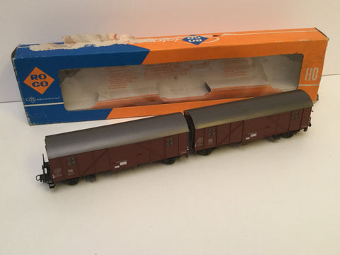 Roco 4328/46121 HO Gauge DB Guterwagen Doppel Verbund