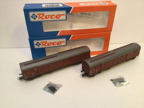 Roco 46230 HO Gauge DB 4-Achsiger Guterwagen x2