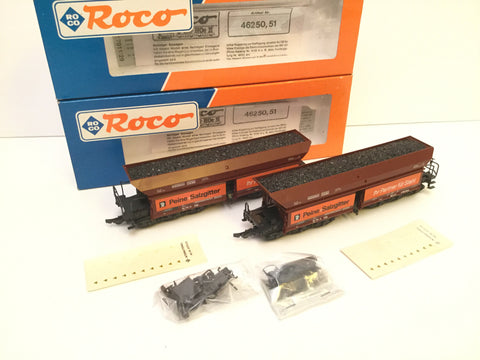 Roco 46250 HO Gauge DB Selbstentladewagen Peine & Salzgitter x2