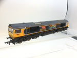 Hornby R30023 OO Gauge GBRf, Class 66, Co-Co, 66773 'Pride of GB Railfreight'-Weathered