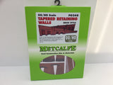 Metcalfe PO248 OO/HO Gauge Tapered End Wall - Brick Card Kit