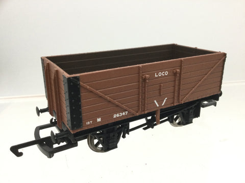 Hornby R6394A OO Gauge 7 Plank Wagon BR (Ex-LMS) M26347 (Unboxed)