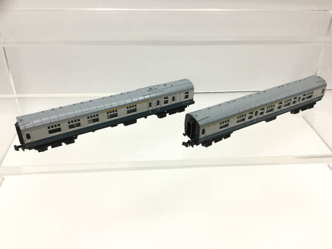 Minitrix N Gauge BR Blue/Grey Mk 1 Coach x2