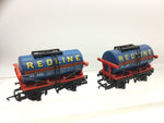 Hornby R129 OO Gauge Tank Wagon 'Redline' x2