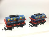 Hornby R129 OO Gauge Tank Wagon 'Redline' x2