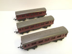 Triang R20 OO Gauge LMS 6" Coach Maroon 7573 x3