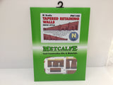 Metcalfe PN148 N Gauge Tapered End Retaining Wall - Brick Card Kit