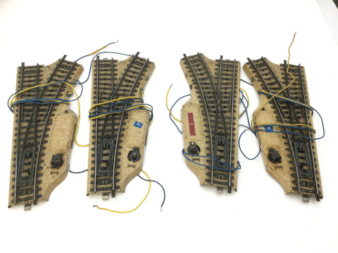 Marklin 3601MWR/3601MWL HO Gauge M Track 3 Rail Electric Points x4
