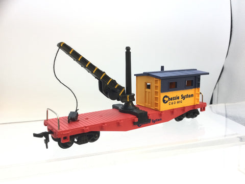Model Power 8194 HO Gauge Heavyweight Crane Wagon C&O Chessie System 6012