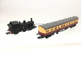 Dapol 2S-006-003 N Gauge BR Black Class 14xx 1456 & Carmine/Crm Autocoach
