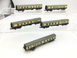 Minitrix N Gauge BR Choc/Cream Mk 1 Coach x5