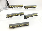 Minitrix N Gauge BR Choc/Cream Mk 1 Coach x5