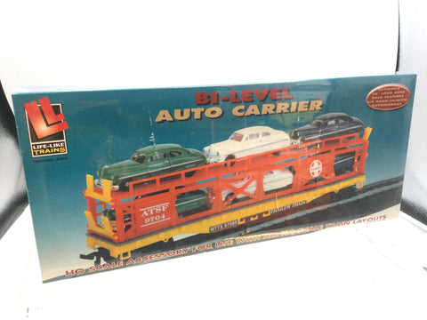 Life Like 8303 HO Gauge Bi-Level Auto Carrier ATSF