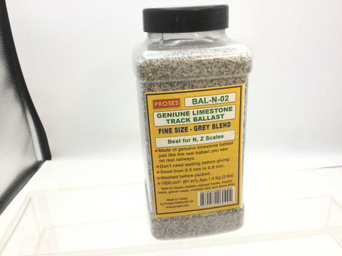 Proses BAL-N-02 N Gauge 1.4kg (3Lbs) Authentic Limestone Ballast (Grey Blend)