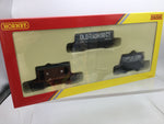Hornby R60047 OO Gauge Triple Wagon Pack, Mixed Wagons with Brake Van - Era 3
