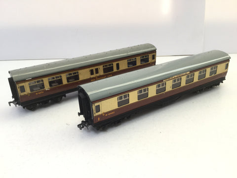 Hornby Dublo 32094/32096 OO Gauge Stanier Coaches W9572/W15862 3 Rail