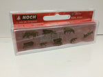 Noch 38216 N Gauge Brown Cows Hobby Figure Set