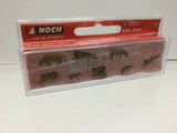 Noch 38216 N Gauge Brown Cows Hobby Figure Set