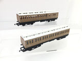 Hornby OO Gauge LNER Teak Clerestory Coaches 3857/4103