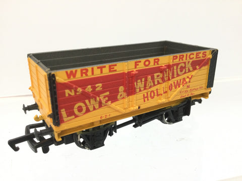Bachmann 33-027 OO Gauge 7 Plank Wagon Lowe & Warwick