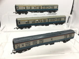 Triang/Hornby OO Gauge BR Blue/Grey Mk 1 Coaches x3