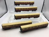 Triang R427/R428 OO Gauge Caledonian Coach Maroon/Cream x5