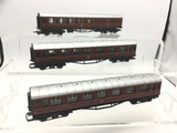 Hornby R434/R474 OO Gauge LMS Stanier Coaches x3