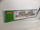 Arnold HN6455 N Gauge Wascosa 60' Flat Wagon 2x20 Kehli Oeler Container Load VI