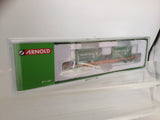 Arnold HN6455 N Gauge Wascosa 60' Flat Wagon 2x20 Kehli Oeler Container Load VI