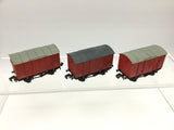 Hornby Dublo 4318 OO Gauge BR Red Vent Van DE545523 x3