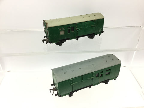Hornby Dublo 4316 OO Gauge BR Green Horse Box S96412 x2
