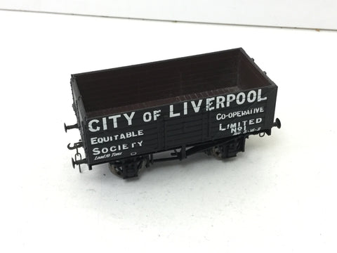 Hornby R6598 OO Gauge 7 Plank Open Wagon City of Liverpool (Link Coupl)