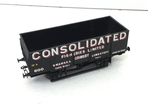 Hornby R6528 OO Gauge Steel Mineral Wagon Consol Fisheries (Link Coupl)