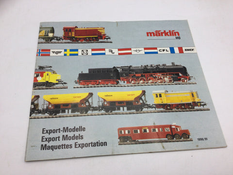 Marklin Model Railway Catalogue - 1990/1 Export Models