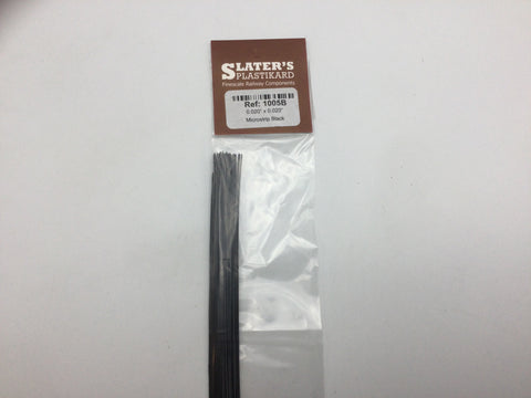 Slaters 1005B 0.020" x 0.020" Microstrip (Black) - (260mm, 50 per packet)