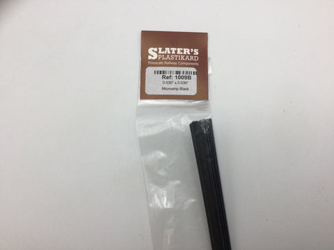 Slaters 1009B 0.030" x 0.030" Microstrip (Black) - (260mm, 30 per packet)