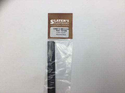 Slaters 1010B 0.040" x 0.040" Microstrip (Black) - (260mm, 30 per packet)