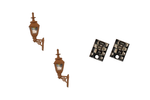 DCC Concepts LML-GWBN OO Gauge Gas Wall Lamps - Brown (Pack 2)