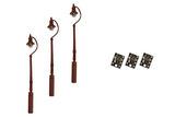 DCC Concepts LML-SSMR OO Gauge Swan-Neck Street/Platforms Lamps - Maroon (Pack 3)