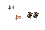 DCC Concepts LML-SWBN OO Gauge Swan-Neck Wall Lamps - Brown (Pack 2)