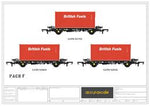 Accurascale 2066-BFL-F OO Gauge British Fuels Coal PFA Wagon Triple Pack F