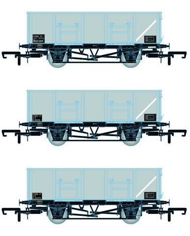 Accurascale 1082-MDOC OO Gauge BR 21T COAL21/MDO - Grey pre TOPS- Pack C