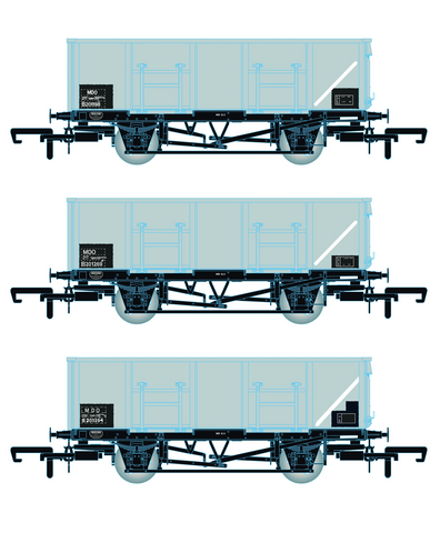 Accurascale 1084-MDOE OO Gauge BR 21T COAL21/MDO - Grey TOPS- Pack E