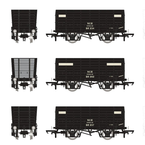 Accurascale 2832 OO Gauge P7 Hopper - NCB (Brodsworth) Black - Triple Pack